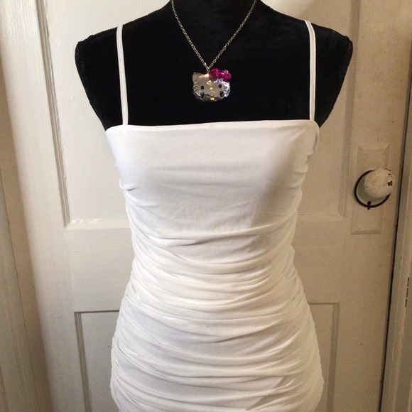 NWOT SHEIN Ruched Mesh Bodycon Mini Dress Size:S - Picture 3 of 8